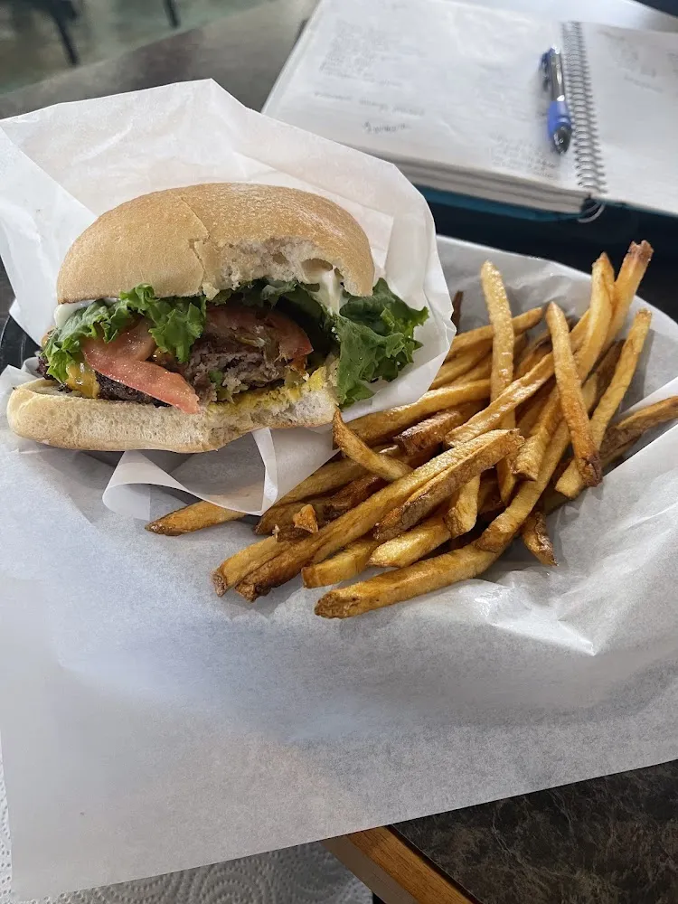 Taco Burger and Hand Cut Fries